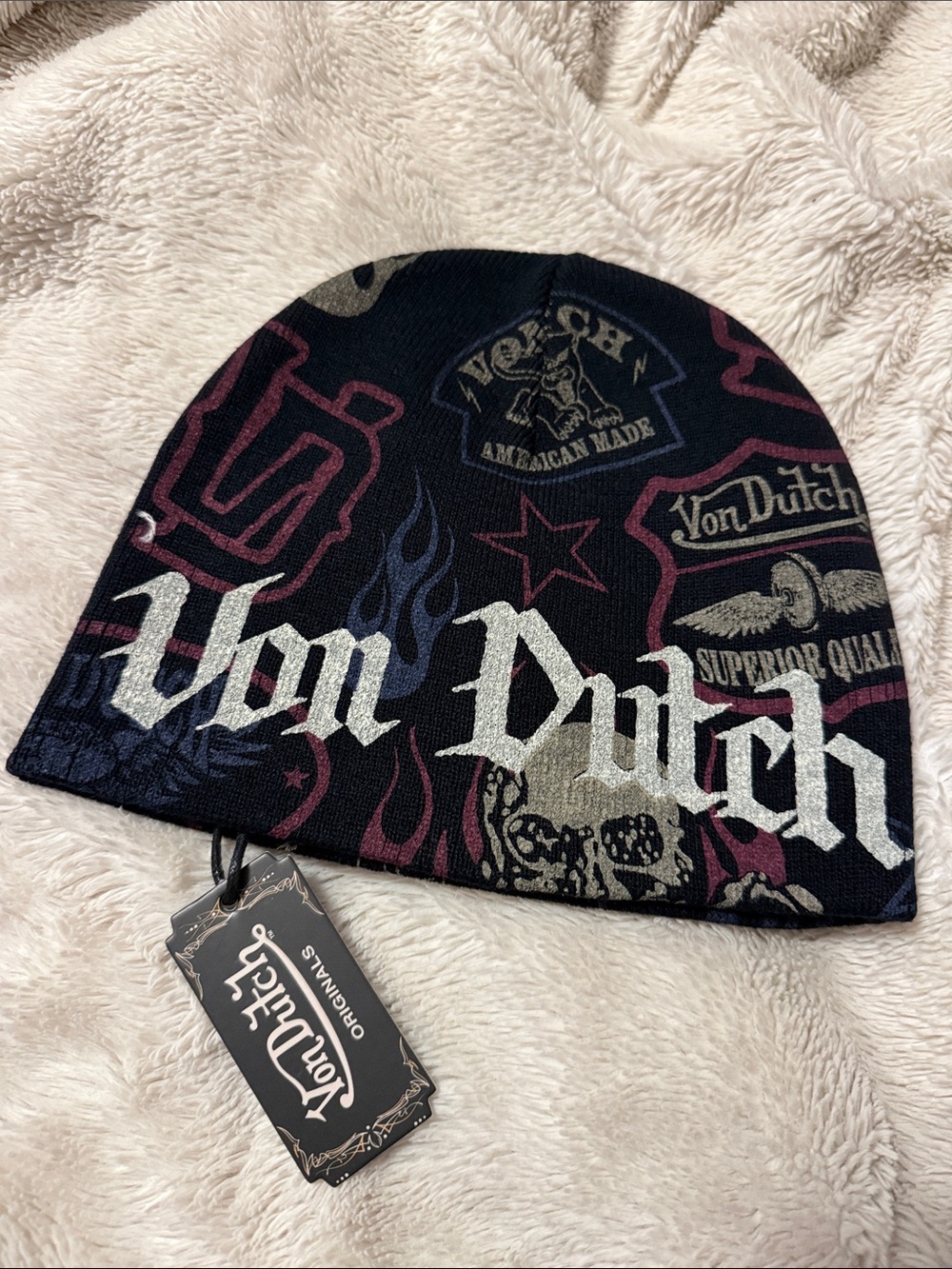Von Dutch Graphic Beanie